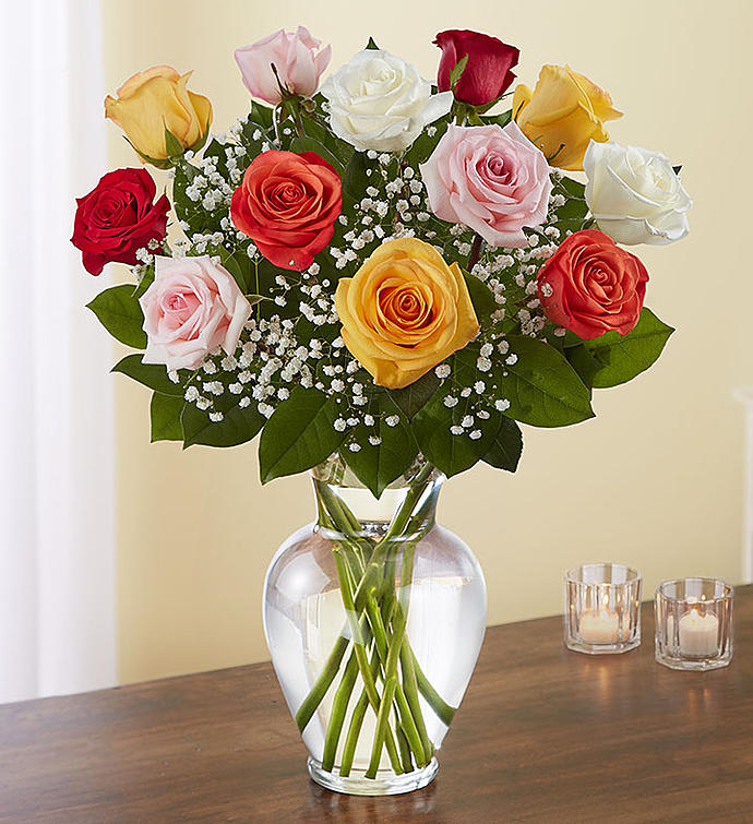 Classic Dozen Assorted Color Roses